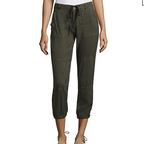 Joie Pants - Joie Aubina Military Cargo Pants In Washed Fatigue olive green 31